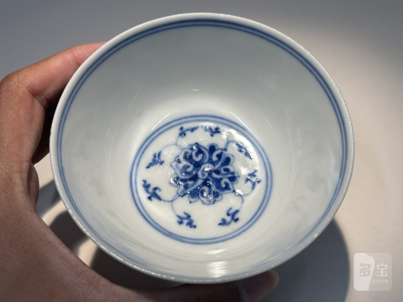清光绪 青花缠枝花卉纹茶圆 - 图6